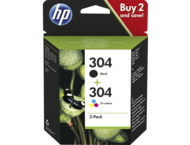 Консумативи Оригинален HP 304 2-pack Black/Tri-color
