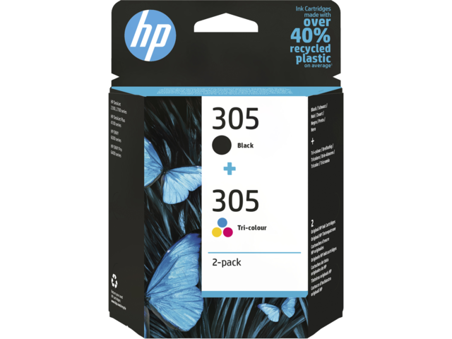 Консумативи Оригинален HP 305 2-pack Black/Tri-color