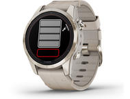 Смарт часовници Garmin fenix 7S Pro Sapphire Solar Edition - Soft Gold с Limestone кожена каишка