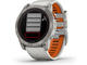 Смарт часовници Garmin fenix 7X Pro Sapphire Solar Edition - Titanium с Fog Gray/Ember Orange каишка