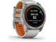 Смарт часовници Garmin fenix 7X Pro Sapphire Solar Edition - Titanium с Fog Gray/Ember Orange каишка
