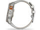 Смарт часовници Garmin fenix 7X Pro Sapphire Solar Edition - Titanium с Fog Gray/Ember Orange каишка