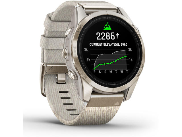 Смарт часовници Garmin Epix Pro (Gen 2) Sapphire Edition 42 мм Soft Gold с Cream Heathered Nylon каишка