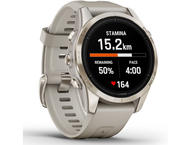 Смарт часовници Garmin Epix Pro (Gen 2) Sapphire Edition 42 мм Soft Gold с Light Sand каишка