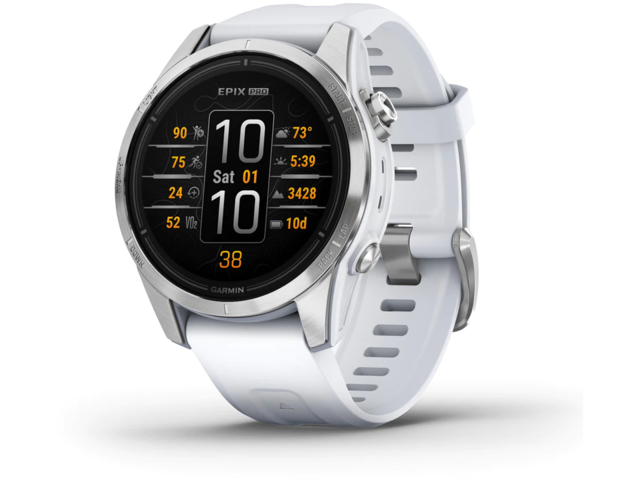 Смарт часовници Garmin Epix Pro (Gen 2) 42 мм Silver с Whitestone каишка