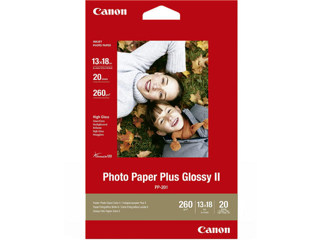 Хартия Canon Plus Glossy II PP-201, 13 x 18 см