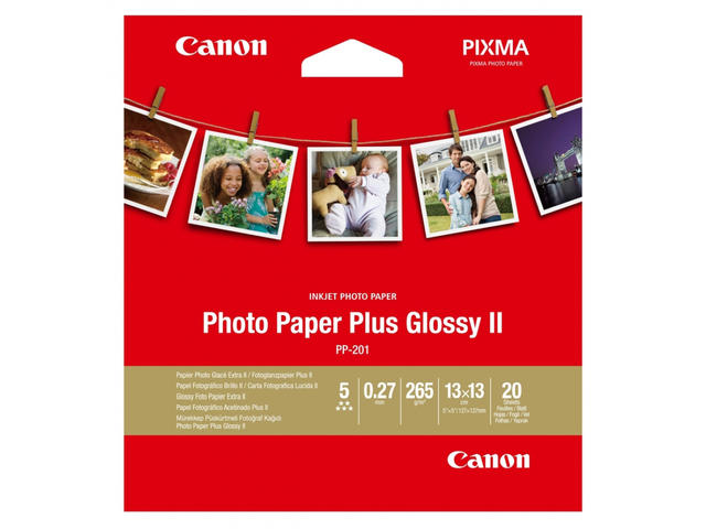 Хартия Canon Plus Glossy II PP-201, 13 x 13 см