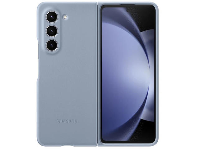 Калъфи Samsung Galaxy Z Fold5 калъф от екокожа, Icy Blue