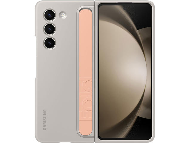 Калъфи Samsung Galaxy Z Fold5 стоящ калъф с каишка, Sand