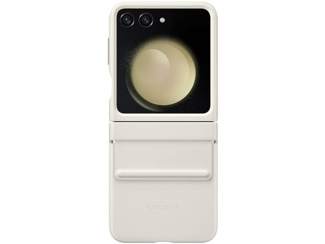 Калъфи Samsung Galaxy Z Flip5 калъф от екокожа, Cream