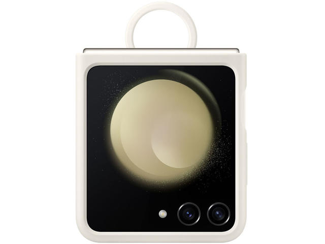 Калъфи Samsung Galaxy Z Flip5 силиконов калъф с ринг, Cream