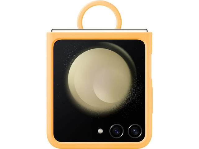 Калъфи Samsung Galaxy Z Flip5 силиконов калъф с ринг, Apricot