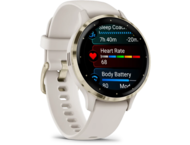 Смарт часовници Garmin Venu 3S Soft Gold безел с Ivory корпус и силиконова каишка