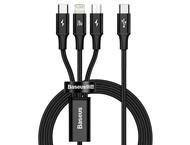 Кабели и Адаптери Baseus Superior 3 в 1, 1.5м CAMLT-SC01 - черен