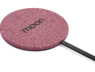 Зарядни устройства Moon Wireless Charger Pad, M602, Pink Fabric