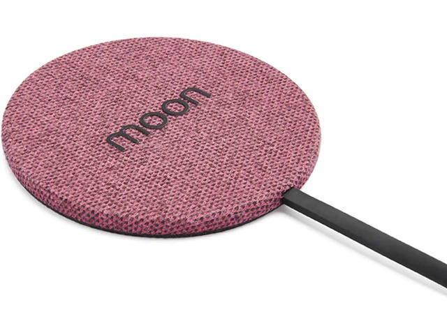 Зарядни устройства Moon Wireless Charger Pad, M602, Pink Fabric