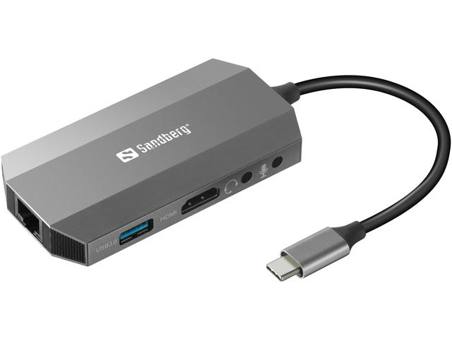 Докинг станции Sandberg USB-C 6-в-1 Travel Dock