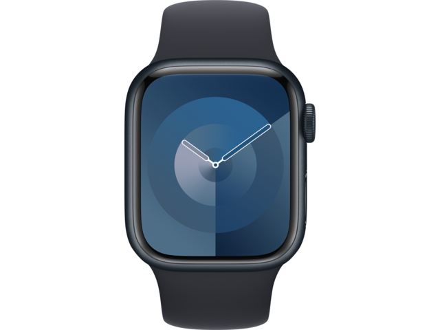 Смарт часовници Apple Watch S9 GPS 41mm Midnight Alu Case w Midnight Sport Band - S/M