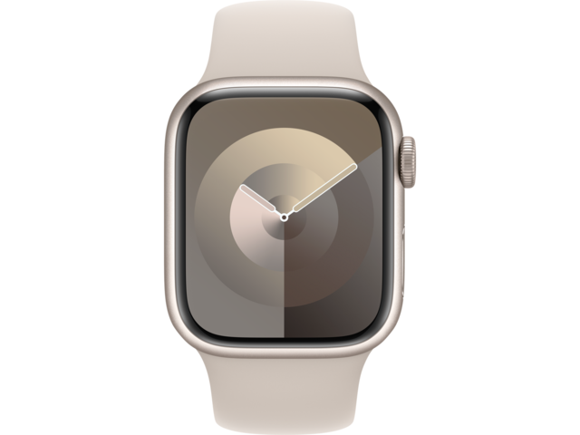 Смарт часовници Apple Watch S9 GPS 41mm Starlight Alu Case w Starlight Sport Band - M/L