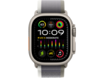 Смарт часовници Apple Watch Ultra2 GPS + Cellular, 49mm Titanium Case w Green/Grey Trail Loop - M/L