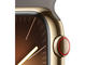 Смарт часовници Apple Watch S9 Cellular 41mm Gold Stainless Steel Case w Clay Sport Band - M/L