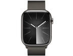 Смарт часовници Apple Watch S9 Cellular 45mm Graphite Stainless Steel Case w Graphite Milanese Loop