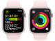 Смарт часовници Apple Watch S9 Cellular 41mm Pink Alu Case w Light Pink Sport Band - M/L