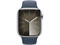 Смарт часовници Apple Watch S9 Cellular 41mm Silver Stainless Steel Case w Storm Blue Sport Band - M/L