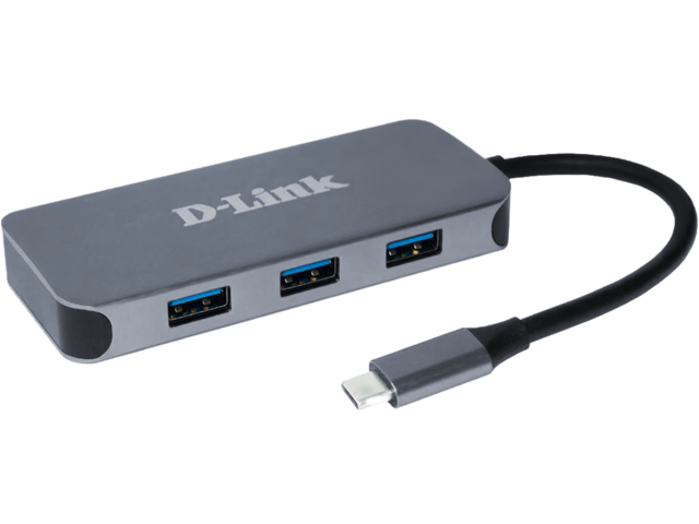 USB Хъб D-link 6-в-1 USB-C Hub