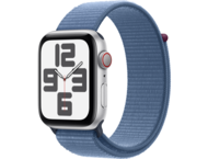 Смарт часовници Apple Watch SE2 v2 Cellular 44mm Silver Alu Case w Winter Blue Sport Loop