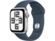 Смарт часовници Apple Watch SE2 v2 GPS 44mm Silver Alu Case w Storm Blue Sport Band - M/L