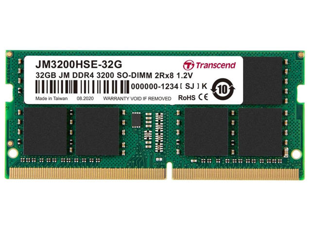 Оперативна памет 32GB DDR4 3200MHz Transcend SO-DIMM Tray