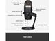 Микрофони Logitech Blue YETI Nano - Black