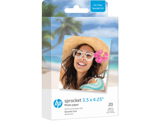 Хартия HP Sprocket Paper 3.50 x 4.25 инча, 20 броя
