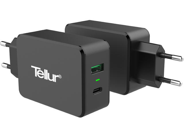 Зарядни устройства Tellur Dual USB стенно зарядно TLL151071