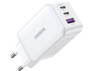 Зарядни устройства Ugreen Charger Wall 65W GaN CD244, White