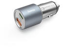 Зарядни устройства Hama бързо зарядно за кола, 1x USB-C PD, 1x USB-A QC, 38 W, метал