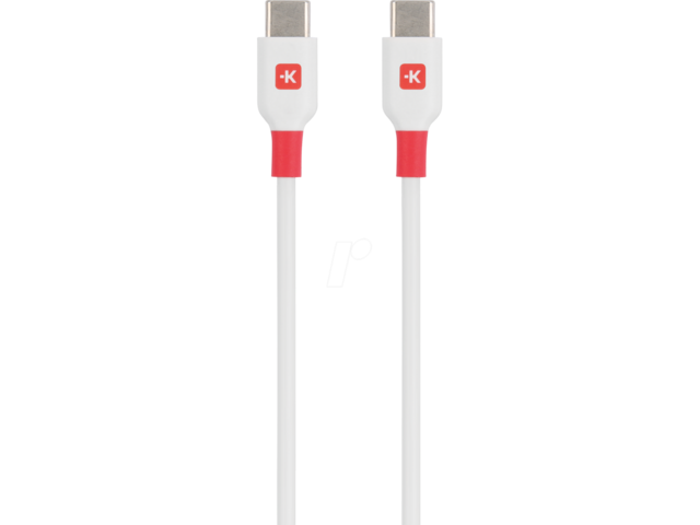 Кабели и Адаптери Skross, USB-C - USB-C 2.0 мъжко, 2.0 м, бял