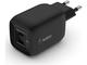 Зарядни устройства Belkin 65W PD PPS Dual USB-C GaN Charger Universal - Black
