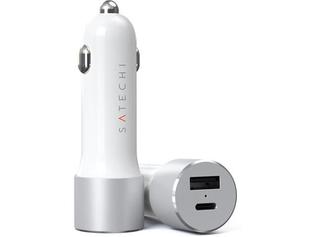 Зарядни устройства Satechi 72W Type-C PD Car Charger - Silver