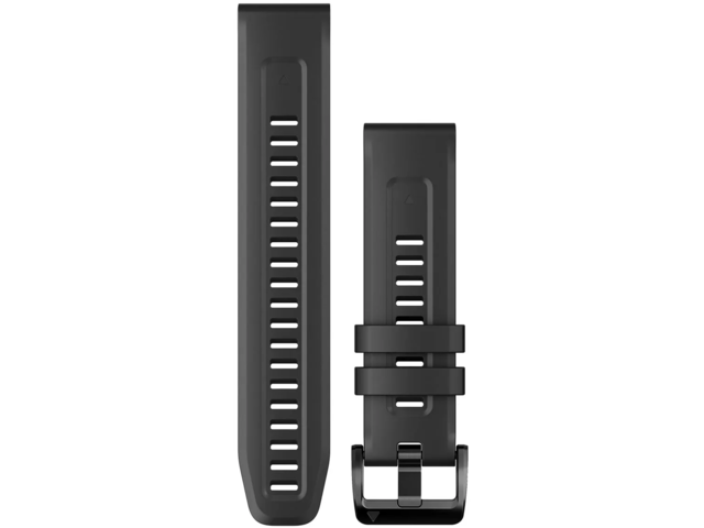 Каишки QuickFit® 22 Черна силиконова каишка (Fenix 7)
