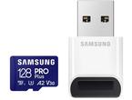 Карти памет 128GB Samsung PRO Plus microSD Card (2023) с USB четец