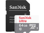 Карти памет SanDisk Ultra microSDXC 64GB + SD Adapter 100MB/s Class 10 UHS-I