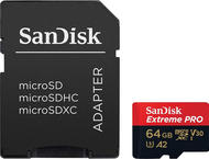 Карти памет 64GB microSDHC SanDisk Extreme Pro UHS-I V30 Adapter