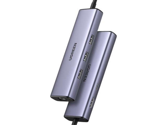 USB Хъб Ugreen Revodok 1061 хъб 6 в 1 USB-C