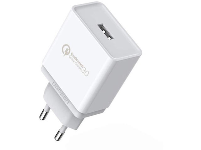 Зарядни устройства Ugreen CD122 USB-A Charger 18W 220V 3.0, White