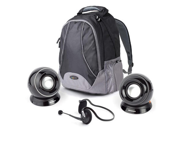 Чанти за Лаптопи Комплект раница Lenovo + слушалки и говорители