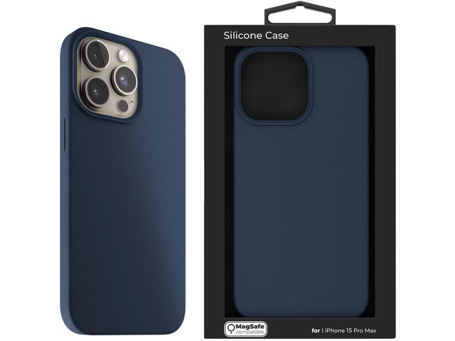 Калъфи Next One Silicone Case for iPhone 15 Pro Max MagSafe compatible - Royal Blue