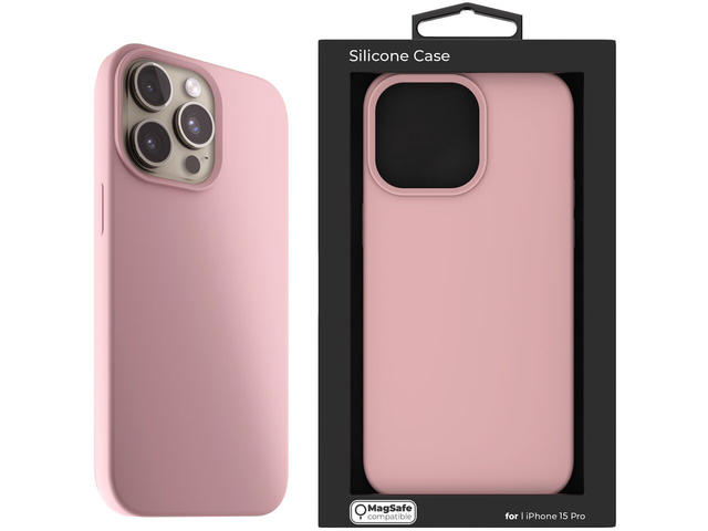 Калъфи Next One Silicone Case for iPhone 15 Pro MagSafe compatible - Ballet Pink