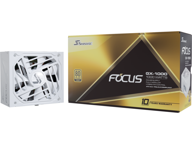 Захранвания за компютри Seasonic FOCUS GX1000 White ATX 3.0 PCIE5